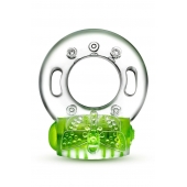 Зеленое эрекционное виброкольцо Arouser Vibrating C-Ring - Blush Novelties - в Орске купить с доставкой