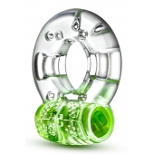 Зеленое эрекционное виброкольцо Arouser Vibrating C-Ring - Blush Novelties - в Орске купить с доставкой