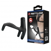 Черная вибронасадка на пенис Vibrating Penis Sling - Baile - в Орске купить с доставкой