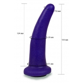 Фиолетовая гладкая изогнутая насадка-плаг - 13,3 см. - LOVETOY (А-Полимер) - купить с доставкой в Орске