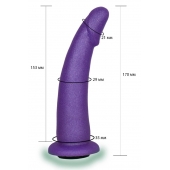 Фиолетовая гладкая изогнутая насадка-плаг - 17 см. - LOVETOY (А-Полимер) - купить с доставкой в Орске