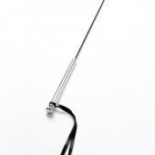 Черный кожаный стек с гладкой ручкой - 55 см. - Crazy Handmade - купить с доставкой в Орске Черный кожаный стек с гладкой ручкой - 55 см. - Crazy Handmade - купить с доставкой в Орске