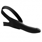 Черный кляп-страпон Masters Mini Face Fuck Strap-On - 14 см. - XR Brands - купить с доставкой в Орске