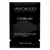 Крем для массажа и мастурбации Wicked Stroking and Massage Creme - 3 мл. - Wicked - купить с доставкой в Орске