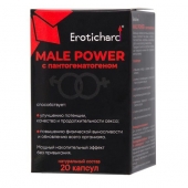 Капсулы для мужчин Erotichard male power с пантогематогеном - 20 капсул (0,370 гр.) - Erotic Hard - купить с доставкой в Орске