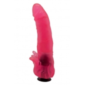 Розовая насадка для страпона с клиторальными лепестками - 18,5 см. - LOVETOY (А-Полимер) - купить с доставкой в Орске