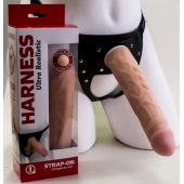 Насадка-фаллос в комплекте с трусиками Harness - 21,6 см. - LOVETOY (А-Полимер) - купить с доставкой в Орске
