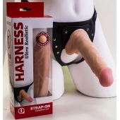 Страпон Harness из двух предметов: регулируемые трусики и насадка-фаллос - 17,5 см. - LOVETOY (А-Полимер) - купить с доставкой в Орске