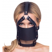 Черный намордник с кляпом-шаром Head Harness With A Gag - Orion - купить с доставкой в Орске