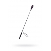 Чёрный стек с кожаной ручкой - 58 см. - Sitabella - купить с доставкой в Орске