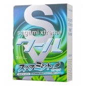 Презервативы Sagami Xtreme Mint с ароматом мяты - 3 шт. - Sagami - купить с доставкой в Орске