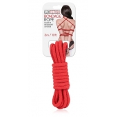Красная хлопковая веревка для связывания - 3 м. - Lux Fetish - купить с доставкой в Орске
