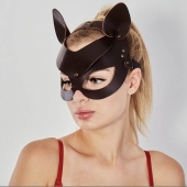 Коричневая кожаная маска  Кошечка - Sitabella - купить с доставкой в Орске