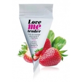 Съедобное согревающее массажное масло Love Me Tender Strawberry с ароматом клубники - 10 мл. - Love to Love - купить с доставкой в Орске