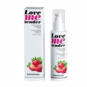 Съедобное согревающее массажное масло Love Me Tender Strawberry с ароматом клубники - 100 мл. - Love to Love - купить с доставкой в Орске