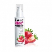 Съедобное согревающее массажное масло Love Me Tender Strawberry с ароматом клубники - 100 мл. - Love to Love - купить с доставкой в Орске