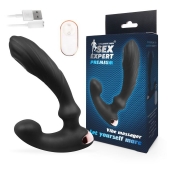 Черный вибромассажер простаты Sex Expert - 14,5 см. - Sex Expert - в Орске купить с доставкой