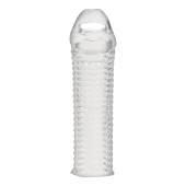Текстурированная насадка на пенис Clear Textured Penis Enhancing Sleeve Extension - 16,5 см. - BlueLine - в Орске купить с доставкой