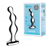 Стальной анальный фаллоимитатор для простаты Stainless Steel Anal Beads - 13 см. - b-Vibe - в Орске купить с доставкой