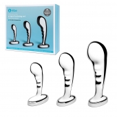 Набор из 3 стальных стимуляторов простаты Stainless Steel P-spot Training Set - b-Vibe - в Орске купить с доставкой