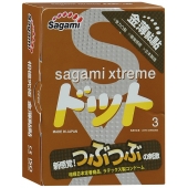 Презервативы Sagami Xtreme FEEL UP с точечной текстурой и линиями прилегания - 3 шт. - Sagami - купить с доставкой в Орске