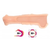 Телесная фантазийная насадка на член Cock Sleeve Size L - KOKOS - в Орске купить с доставкой