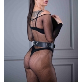 Черный кожаный пояс Sex Game - БДСМ Арсенал - купить с доставкой в Орске