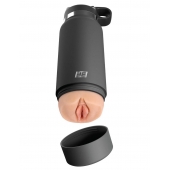Серый мастурбатор в виде бутылки F*ck Flask - Pipedream - в Орске купить с доставкой