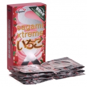 Презервативы Sagami Xtreme Strawberry c ароматом клубники - 10 шт. - Sagami - купить с доставкой в Орске