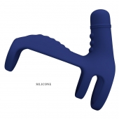 Синяя вибронасадка на пенис Vibrating Penis Sling - Baile - в Орске купить с доставкой