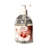 Лубрикант на водной снове Love Protection Strawberry с ароматом клубники - 300 мл. - Lola Games - купить с доставкой в Орске