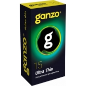 Прозрачные ультратонкие презервативы Ganzo Ultra thin - 15 шт. - Ganzo - купить с доставкой в Орске