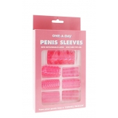 Набор из 7 розовых насадок на пенис ONE-A-DAY PENIS SLEEVES PINK - Seven Creations - в Орске купить с доставкой