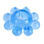 Голубая гелевая насадка-цветок - Toyfa Basic - в Орске купить с доставкой