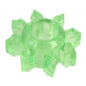 Зеленое эрекционное кольцо-звезда - Toyfa Basic - в Орске купить с доставкой