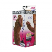 Коричневая насадка на пенис Wolftooth Sleeve - 13 см. - Baile - в Орске купить с доставкой