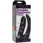 Черная насадка-фаллоимитатор для двойной стимуляции Double Penetrator - 16 см. - Doc Johnson - купить с доставкой в Орске