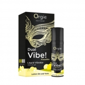 Съедобный жидкий вибратор Dual Vibe! со вкусом лимонного джина с тоником - 15 мл. - ORGIE - купить с доставкой в Орске