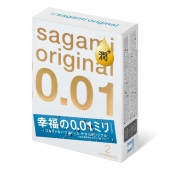 Увлажнённые презервативы Sagami Original 0.01 Extra Lub - 2 шт. - Sagami - купить с доставкой в Орске