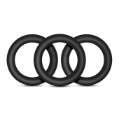 Набор из 3 черных эрекционных колец Black Small Penis Rings - Blush Novelties - в Орске купить с доставкой