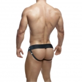 Телесный фаллопротез на черных эластичных ремнях 7 Inch Hollow Strap On - 17 см. - Blush Novelties - купить с доставкой в Орске