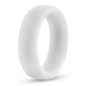 Белое люминесцентное эрекционное кольцо Silicone Glo Cock Ring - Blush Novelties - в Орске купить с доставкой