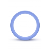 Голубое люминесцентное кольцо Silicone Glo Cock Ring - Blush Novelties - в Орске купить с доставкой