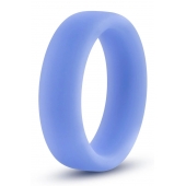 Голубое люминесцентное кольцо Silicone Glo Cock Ring - Blush Novelties - в Орске купить с доставкой