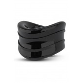 Черное эрекционное кольцо на мошонку Beef Ball Stretcher Snug - Blush Novelties - в Орске купить с доставкой