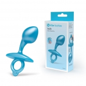Голубая анальная пробка для массажа простаты Bulb Silicone Prostate Plug - 10,7 см. - b-Vibe - в Орске купить с доставкой