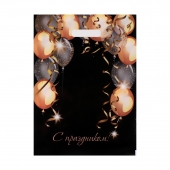 Пакет с вырубной ручкой и принтом в виде шариков (30х40 см) - Сима-Ленд - купить с доставкой в Орске