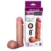 Фаллическая насадка для страпона UNICOCK 8  - 20 см. - LOVETOY (А-Полимер) - купить с доставкой в Орске