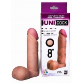 Фаллическая насадка для страпона UNICOCK 8  - 20 см. - LOVETOY (А-Полимер) - купить с доставкой в Орске