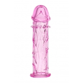 Розовая насадка фаллической формы - 12,5 см. - A-toys - в Орске купить с доставкой